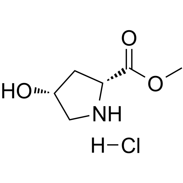 D-Proline, 4-hydroxy-, methyl ester hydrochloride Structure