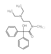 Benzeneacetamide,N-[2-(diethylamino)ethyl]-a-hydroxy-N-methyl-a-phenyl-, hydrochloride (1:1) Structure