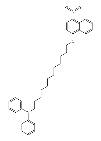 N-[12-(4-nitro-1-naphthoxy)dodecyl]diphenylamine结构式
