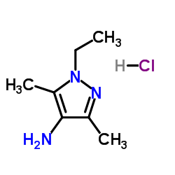 1-ETHYL-3,5-DIMETHYL-1 H-PYRAZOL-4-YLAMINE HYDROCHLORIDE structure