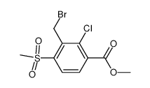 methyl 3-bromomethyl-2-chloro-4-methyl-sulfonylbenzoate结构式