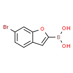 6-bromobenzofuran-2-ylboronic acid结构式