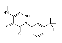 5-(methylamino)-4-sulfanylidene-2-[3-(trifluoromethyl)phenyl]-1H-pyridazin-3-one结构式