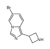1-(azetidin-3-yl)-6-bromoimidazo[1,5-a]pyridine结构式