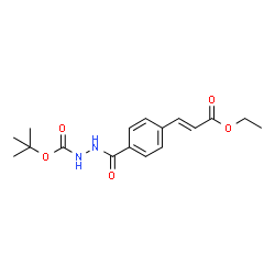 (E)-tert-butyl 2-(4-(3-ethoxy-3-oxoprop-1-en-1-yl)benzoyl)hydrazinecarboxylate Structure