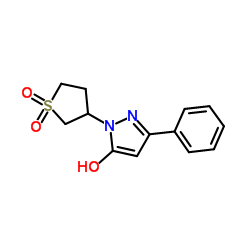 1-(1,1-Dioxidotetrahydro-3-thienyl)-3-phenyl-1H-pyrazol-5-ol structure