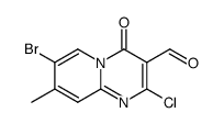 7-bromo-2-chloro-8-methyl-4-oxopyrido[1,2-a]pyrimidine-3-carbaldehyde Structure