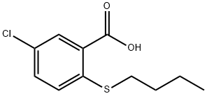 2-(丁基硫烷基)-5-氯苯甲酸结构式