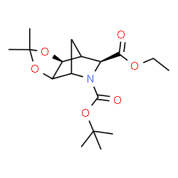 Racemic-(3aR,4S,6S,7S,7aS)-5-tert-butyl 6-ethyl 2,2-dimethyltetrahydro-4,7-methano[1,3]dioxolo[4,5-c]pyridine-5,6(6H)-dicarboxylate Structure