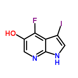 4-Fluoro-3-iodo-1H-pyrrolo[2,3-b]pyridin-5-ol结构式