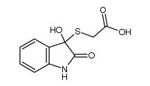 2-((3-hydroxy-2-oxoindolin-3-yl)thio)acetic acid Structure