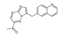 1-(7-(quinolin-6-ylmethyl)imidazo[1,2-b][1,2,4]triazin-2-yl)ethanone结构式