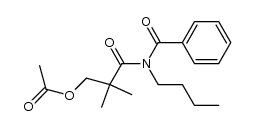 N-Benzoyl-N-butyl-3-acetoxy-2,2-dimethylpropanamide Structure