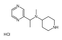 Methyl-piperidin-4-yl-(1-pyrazin-2-yl-ethyl)-amine hydrochloride结构式