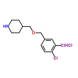 4-{[(3,4-Dichlorobenzyl)oxy]methyl}piperidine hydrochloride (1:1) Structure