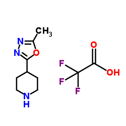 4-(5-Methyl-1,3,4-oxadiazol-2-yl)piperidine trifluoroacetate (1:1) Structure