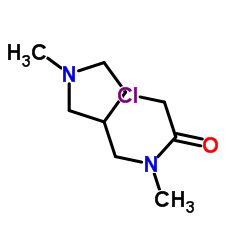 2-Chloro-N-methyl-N-[(1-methyl-3-pyrrolidinyl)methyl]acetamide结构式