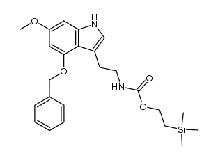 4-(benzyloxy)-6-methoxy-3-[2-[[[2-(trimethylsilyl)ethoxy]carbonyl]amino]ethyl]indole结构式