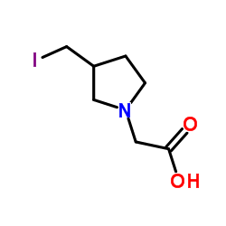 [3-(Iodomethyl)-1-pyrrolidinyl]acetic acid结构式