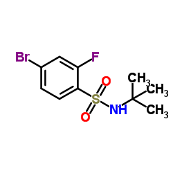 4-bromo-N-(tert-butyl)-2-fluorobenzenesulfonamide structure