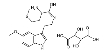 (2R,3R)-2,3-Dihydroxysuccinic acid-N-[2-(5-methoxy-1H-indol-3-y l)ethyl]methioninamide (1:1)结构式