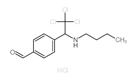 Benzaldehyde,4-[1-(butylamino)-2,2,2-trichloroethyl]-, hydrochloride (1:1) Structure