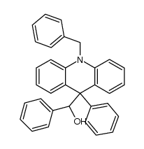 10-Benzyl-9-(1-hydroxybenzyl)-9-phenyl-9,10-dihydroacridine Structure