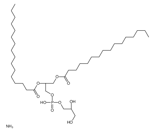 1,2-Dipalmitoyl-sn-glycero-3-phospho-rac-(1-glycerol) ammonium salt Structure