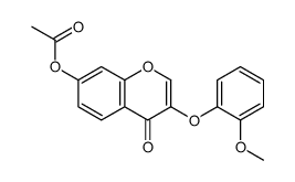 [3-(2-methoxyphenoxy)-4-oxochromen-7-yl] acetate Structure