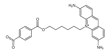 3,6-diamino-10-(6-(4-nitrobenzoyloxy)hexyl)acridinium structure