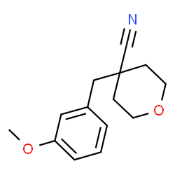 4-[(3-Methoxyphenyl)methyl]oxane-4-carbonitrile structure