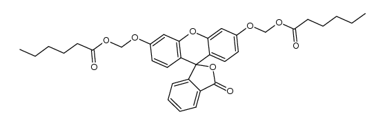 fluorescein bis(valeryloxymethyl ether) Structure