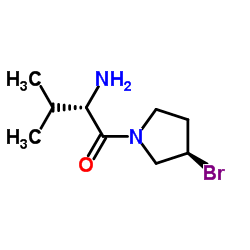 (2S)-2-Amino-1-[(3R)-3-bromo-1-pyrrolidinyl]-3-methyl-1-butanone结构式