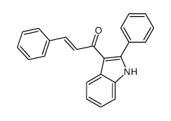 3-phenyl-1-(2-phenyl-1H-indol-3-yl)prop-2-en-1-one Structure