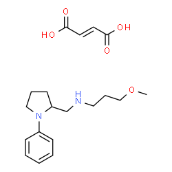 (-)-N-(3-Methoxypropyl)-1-phenyl-2-pyrrolidinemethanamine fumarate Structure