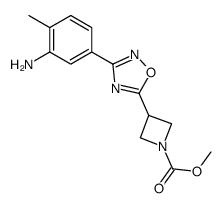 methyl3-(3-(3-amino-4-methylphenyl)-1,2,4-oxadiazol-5-yl)azetidine-1-carboxylate结构式