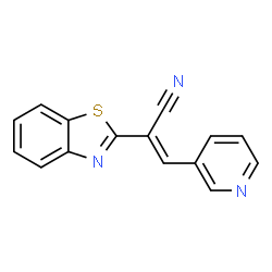 (E)-2-(benzo[d]thiazol-2-yl)-3-(pyridin-3-yl)acrylonitrile structure