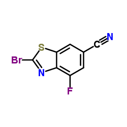 2-Bromo-4-fluorobenzo[d]thiazole-6-carbonitrile structure