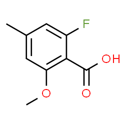 2-氟-6-甲氧基-4-甲基苯甲酸结构式