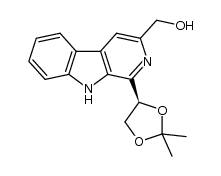 (R)-(1-(2,2-dimethyl-1,3-dioxolan-4-yl)-9H-pyrido[3,4-b]indol-3-yl)methanol结构式