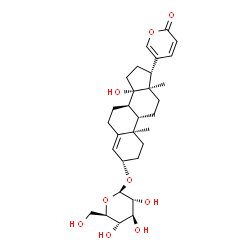 3β-(β-D-Glucopyranosyloxy)-14-hydroxybufa-4,20,22-trienolide结构式