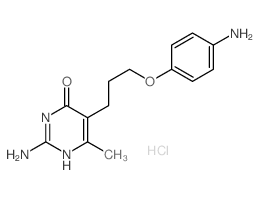 4(3H)-Pyrimidinone,2-amino-5-[3-(4-aminophenoxy)propyl]-6-methyl-, hydrochloride (1:2) Structure