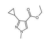 Ethyl 3-Cyclopropyl-1-Methyl-1H-Pyrazole-4-Carboxylate Structure