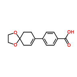 4-(1,4-Dioxaspiro[4.5]dec-7-en-8-yl)benzoic acid结构式