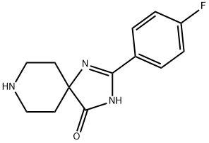 2-(4-Fluorophenyl)-1,3,8-triazaspiro[4.5]dec-1-en-4-one结构式