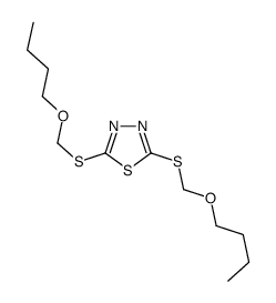 2,5-bis(butoxymethylsulfanyl)-1,3,4-thiadiazole结构式