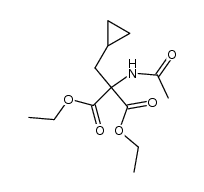 diethyl cyclopropylacetamidomalonate结构式