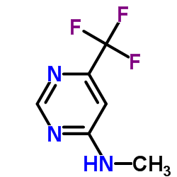 N-Methyl-6-(trifluoromethyl)-4-pyrimidinamine结构式