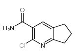 2-chloro-6,7-dihydro-5H-cyclopenta[b]pyridine-3-carboxamide结构式