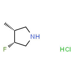 (3R,4R)-3-氟-4-甲基吡咯烷盐酸结构式